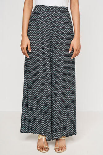 Black Geometric Straight Bottom, Black, image 1